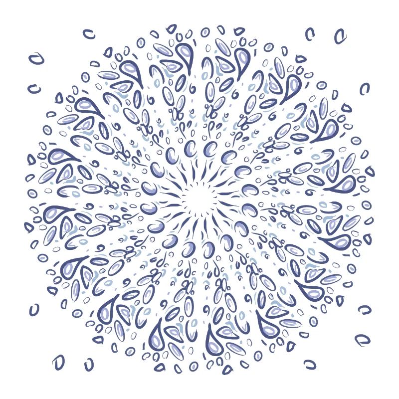 Azure Mandala Bloom