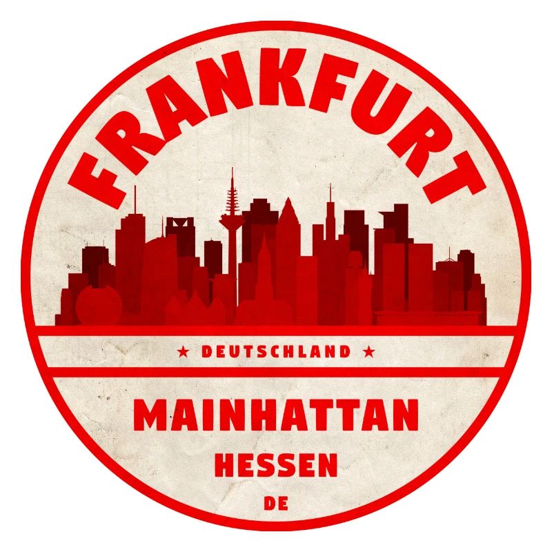 Mainhattan Skyline Retro Print