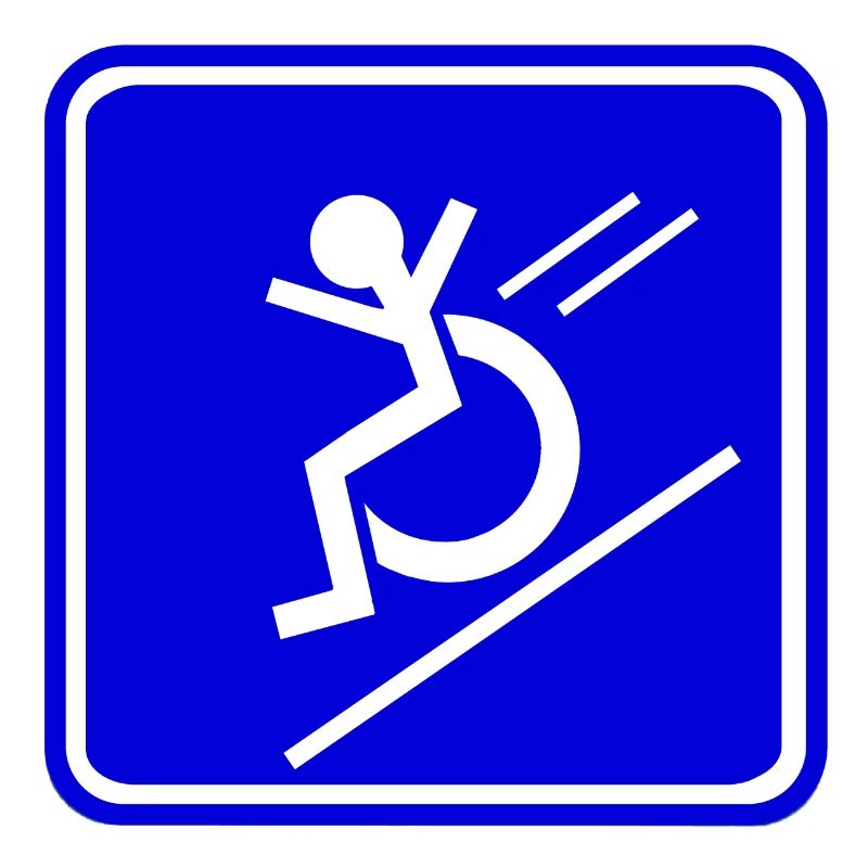 This wheelchair user rolls down quickly *