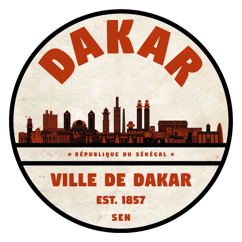 Dakar Skyline Retro-Emblem