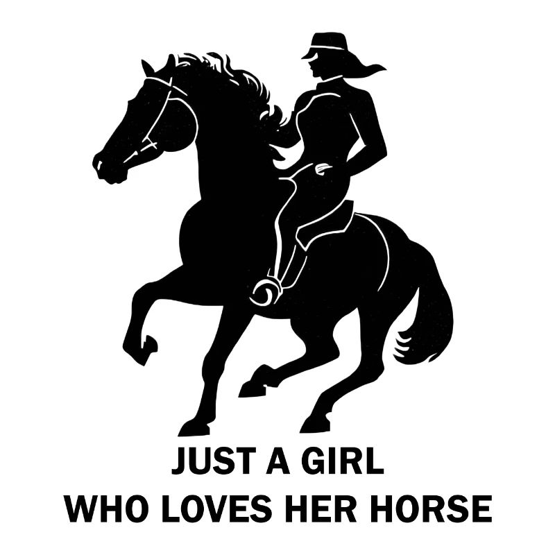 Juste une fille qui aime son cheval, cheval avec cavalier