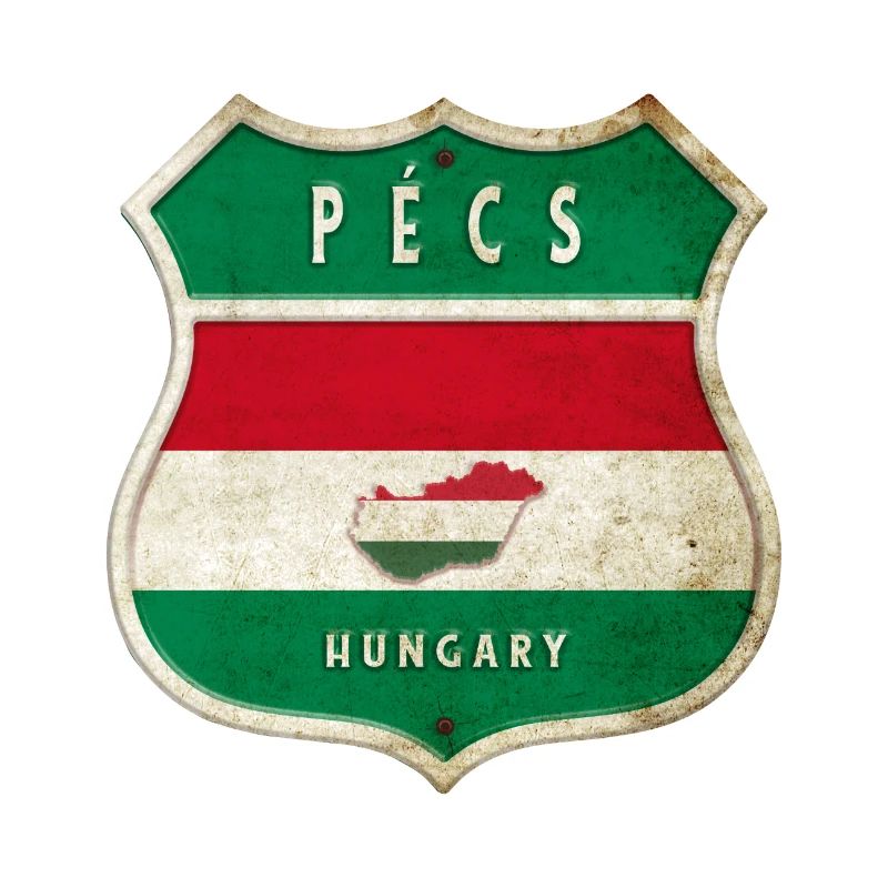 Design du drapeau de Pécs (Hongrie)
