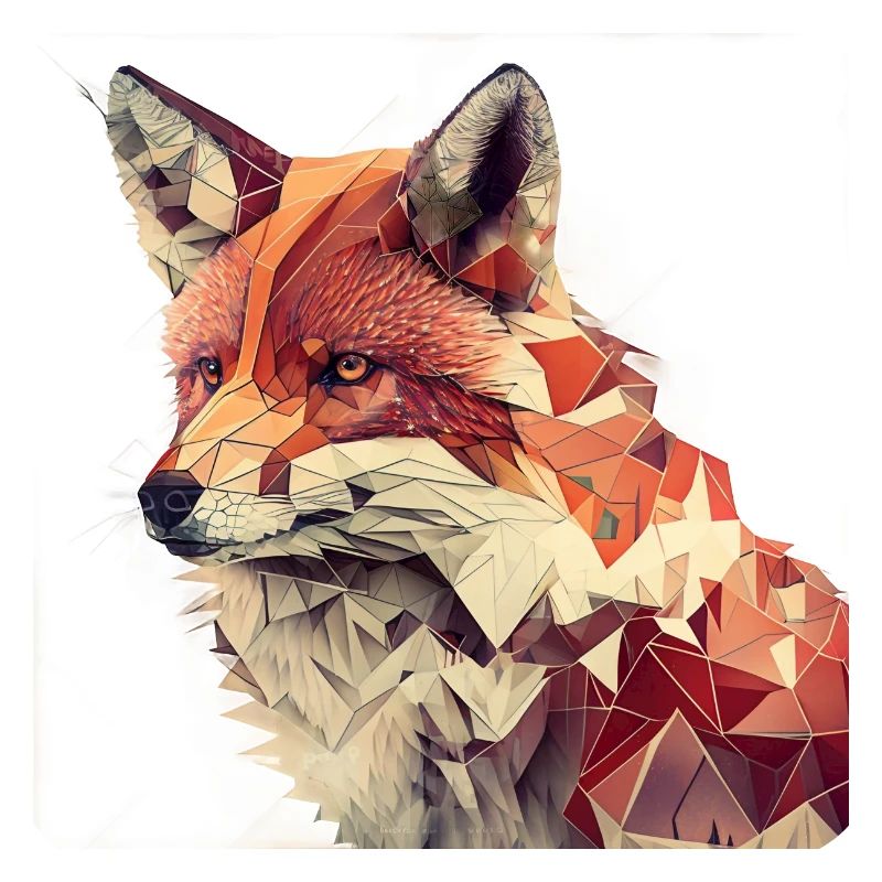 Fox - Geometric Animal Print