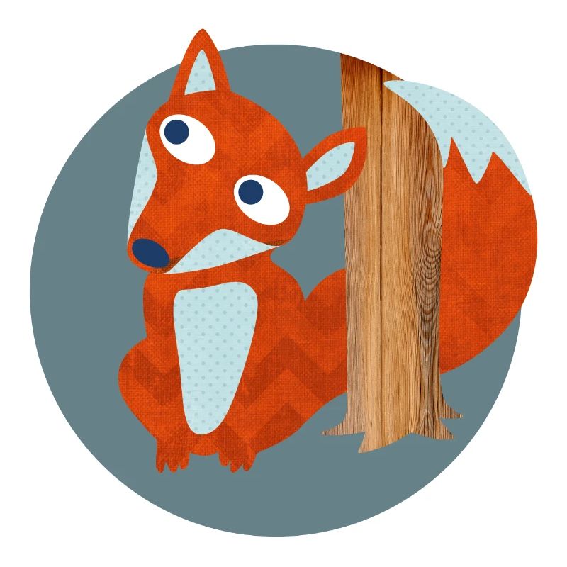 Fuchs Struktur Wald Kinderzimmer Muster Comic 