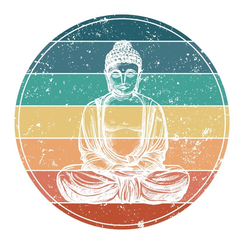 Buddha in Rainbow Meditation