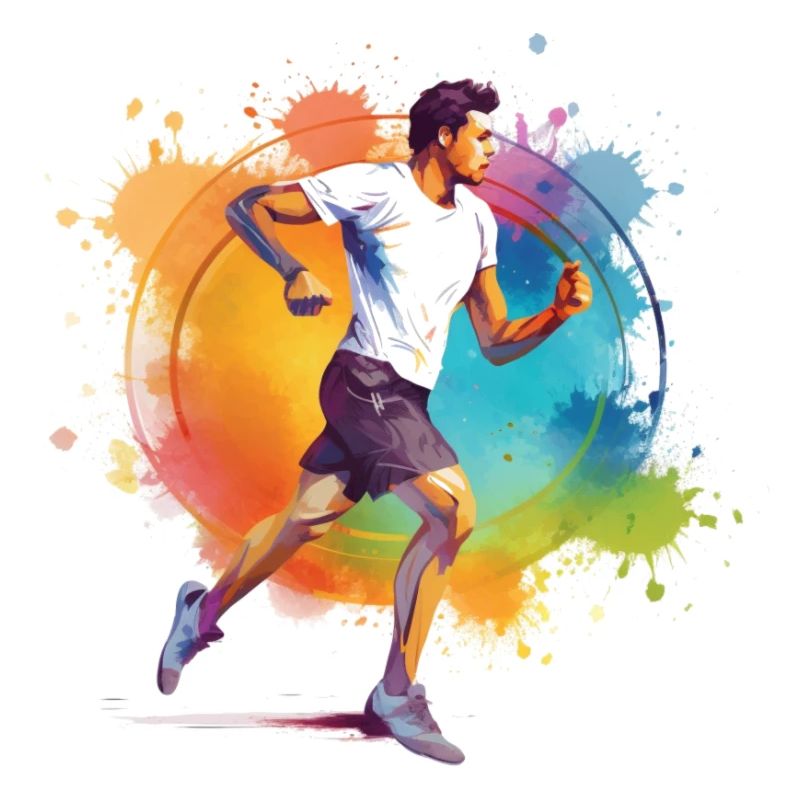 Athletes jogging