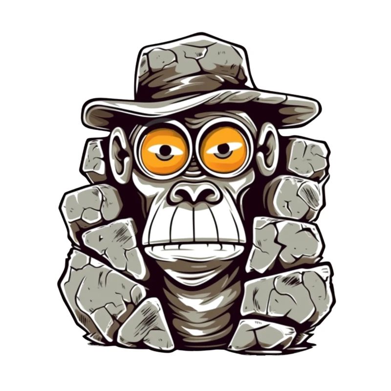 Conception de t-shirt singe de l’âge de pierre