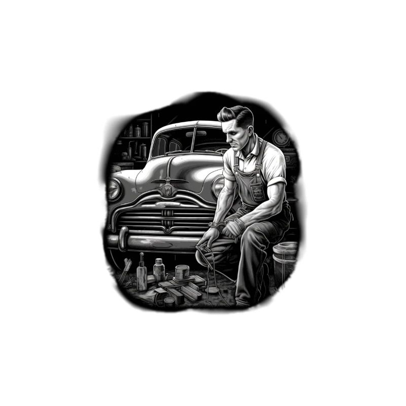 Oldtimer Mechanic blanc