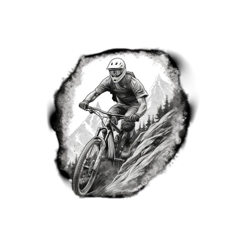 Mountainbiker weiß