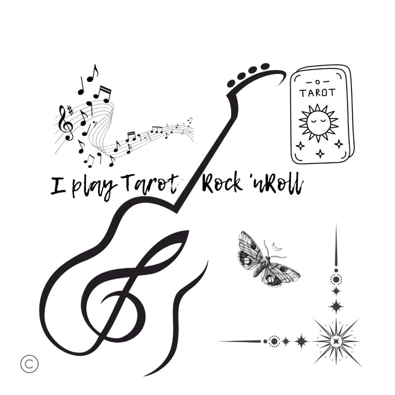 Gitarenlinie mit Sternenstrahl