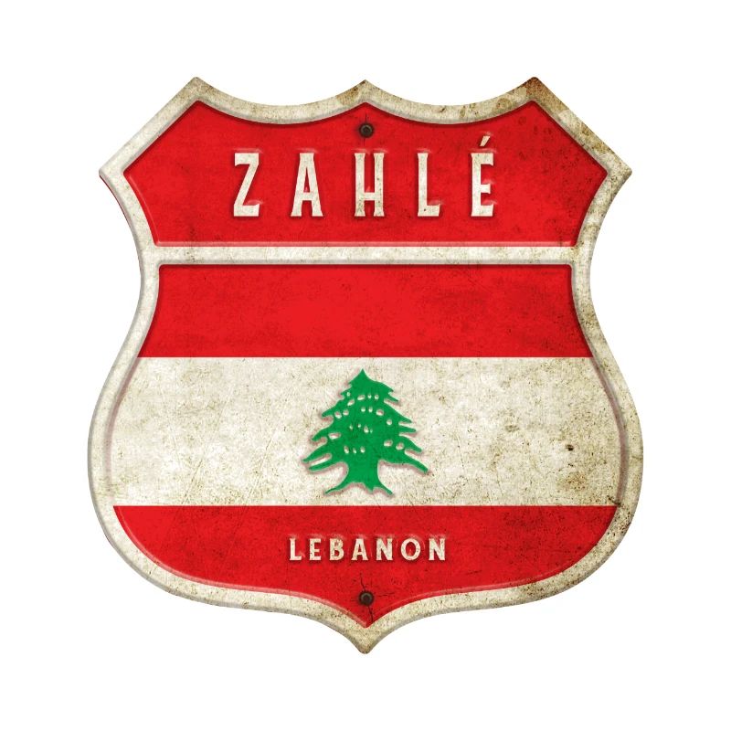Design du drapeau des armoiries de Zahlé, Liban