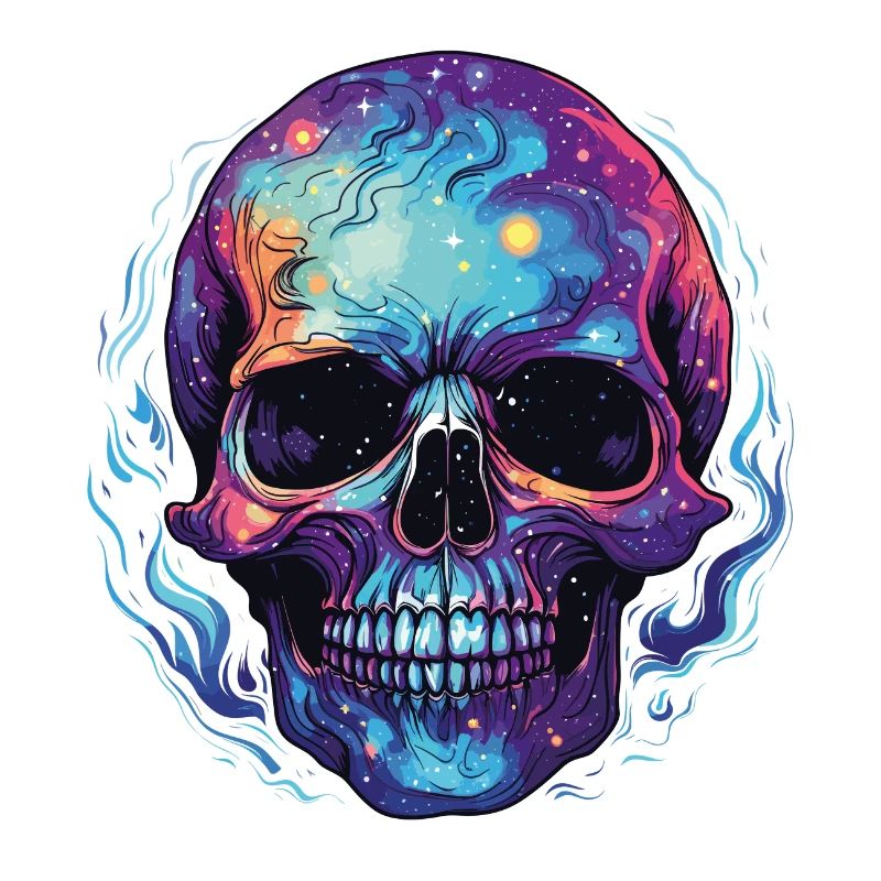 Cosmic Neon Skull