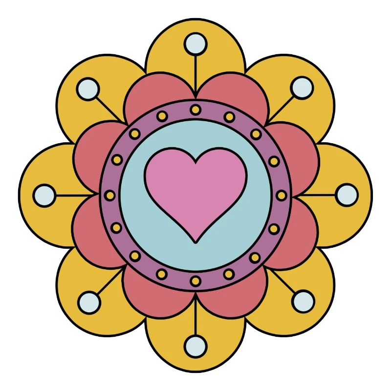 Niedliche Funky Hippie Boho Blume