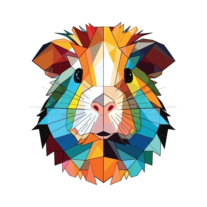 Cochon d’Inde Aquarelle colorée Illustration d’animaux
