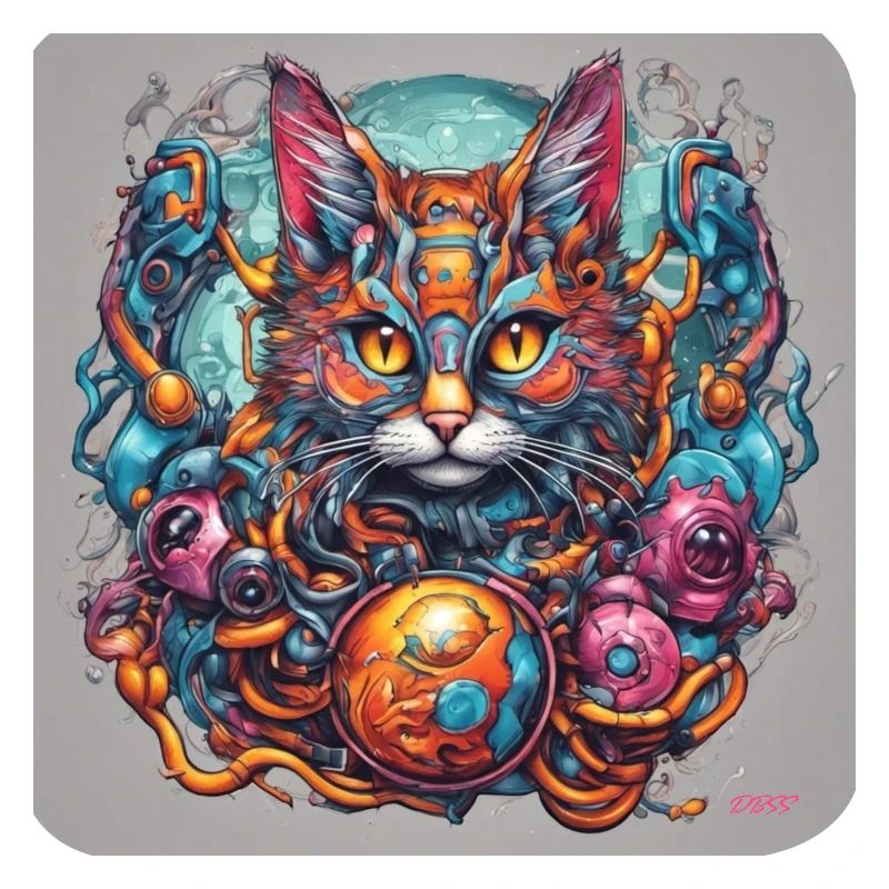 Semi biomechanical cat art