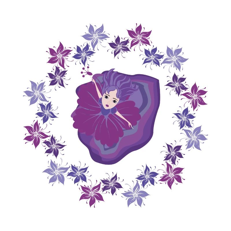 Fantasy Dancer with Lavender Flower