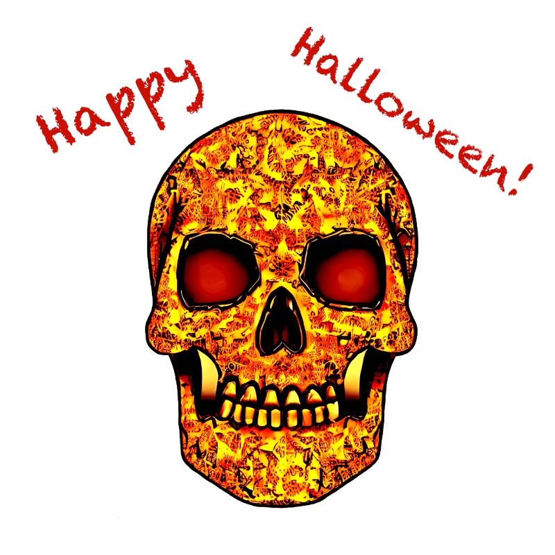 Scary Halloween skull