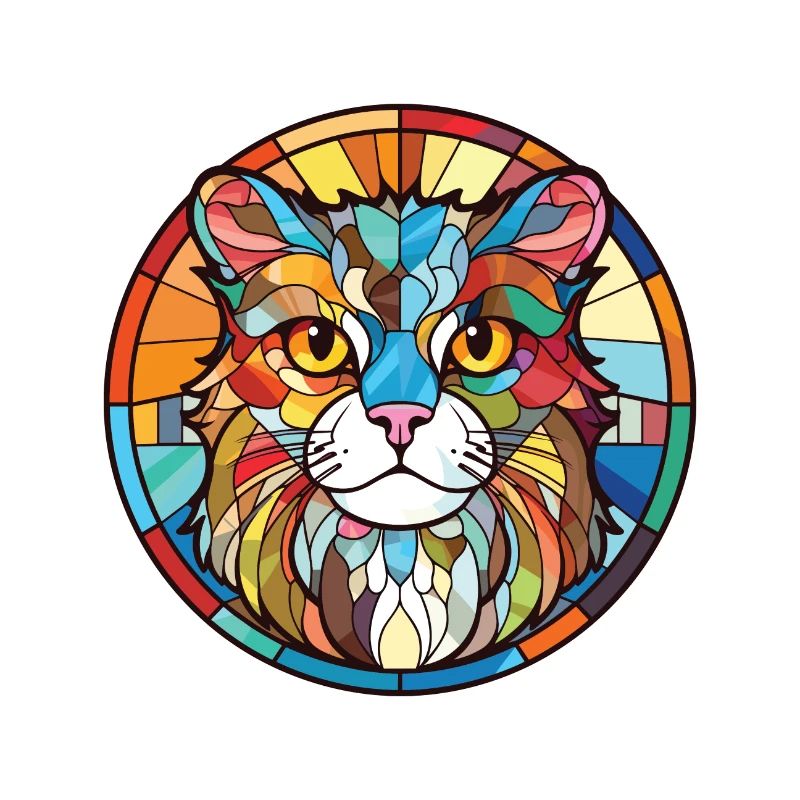 Illustration d’aquarelle colorée American Curl Cat