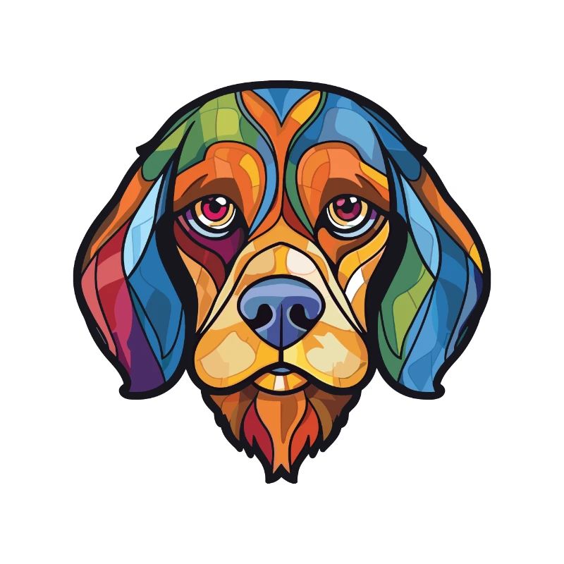 Illustration à l’aquarelle de race de chien Deutsche Bracke