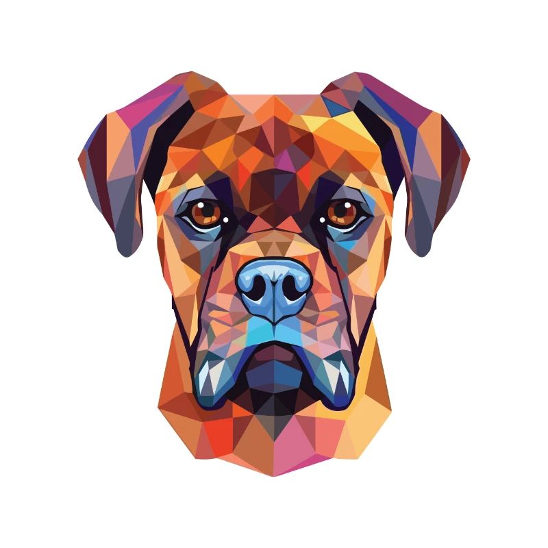 Deutsche Boxerhunderasse Aquarell Illustration