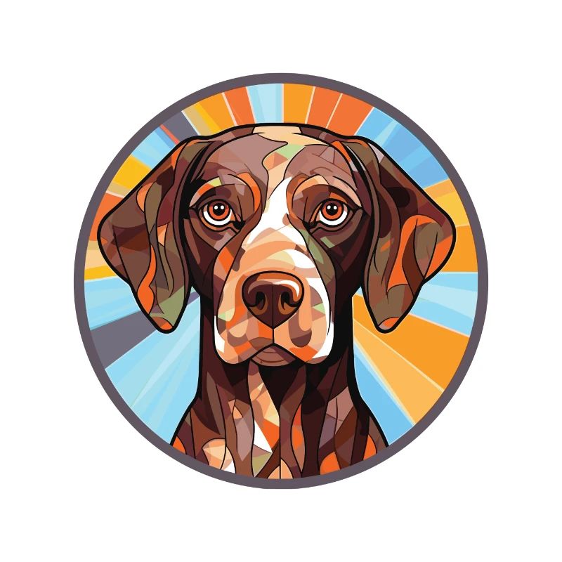 Deutscher Schäferhund Rasse Aquarell Illustration