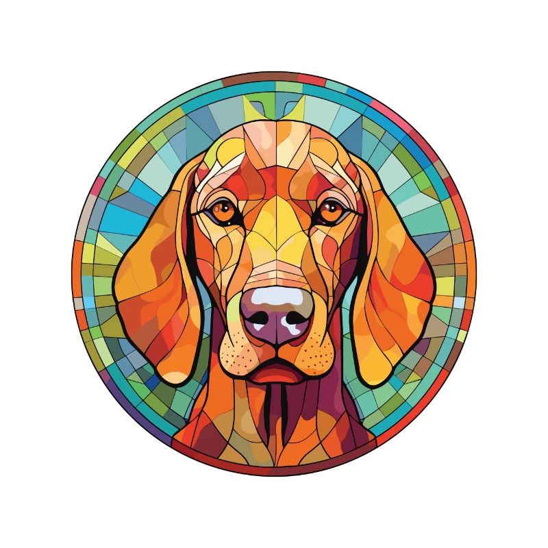 Redbone Coonhound Hunderasse buntes Aquarell