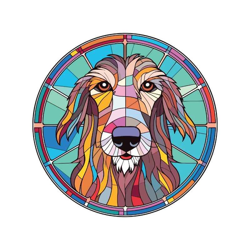 Lévrier écossais chien race aquarelle colorée