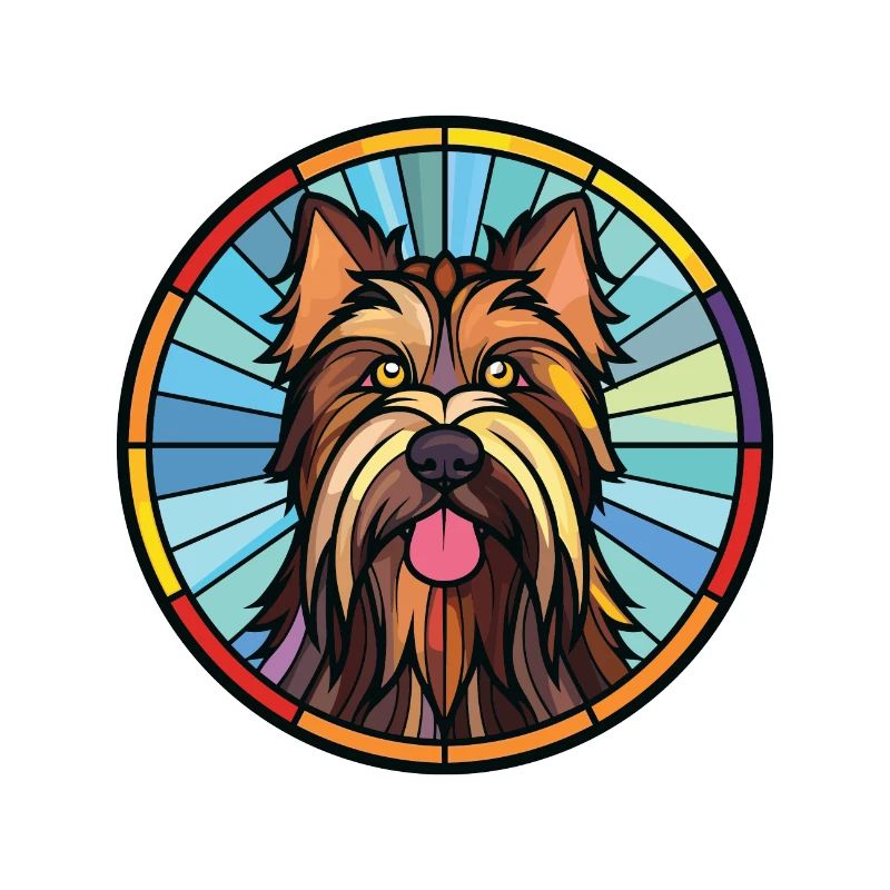 Skye Terrier Hunderasse Aquarell Illustration