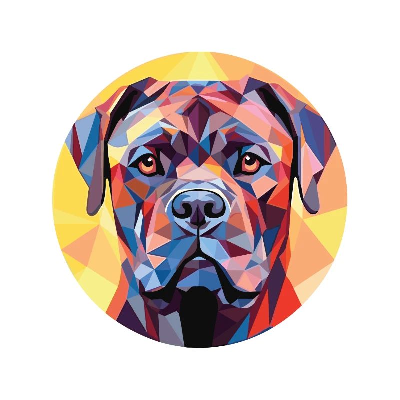 Cane Corso Hunderasse Aquarell Glas Illustration