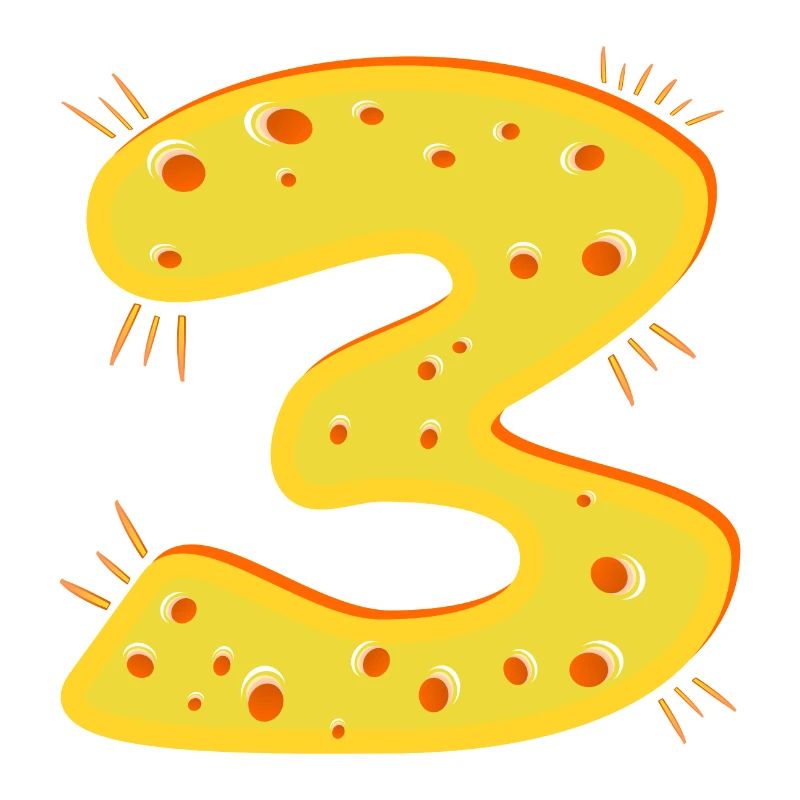 NUMBER 3 years old - Three-year-old CHEESE