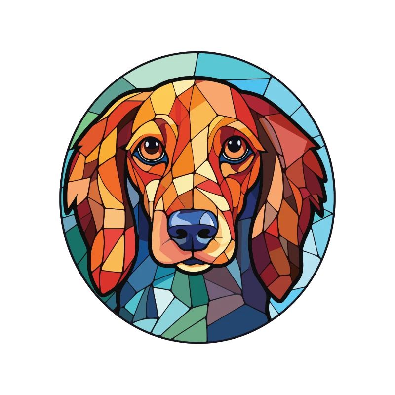 Westfälische Dachsbracke Hunderasse Aquarellglas