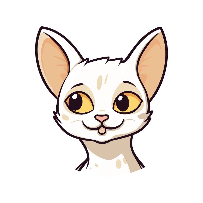 Illustration d’aquarelle de dessin animé de chat javanais