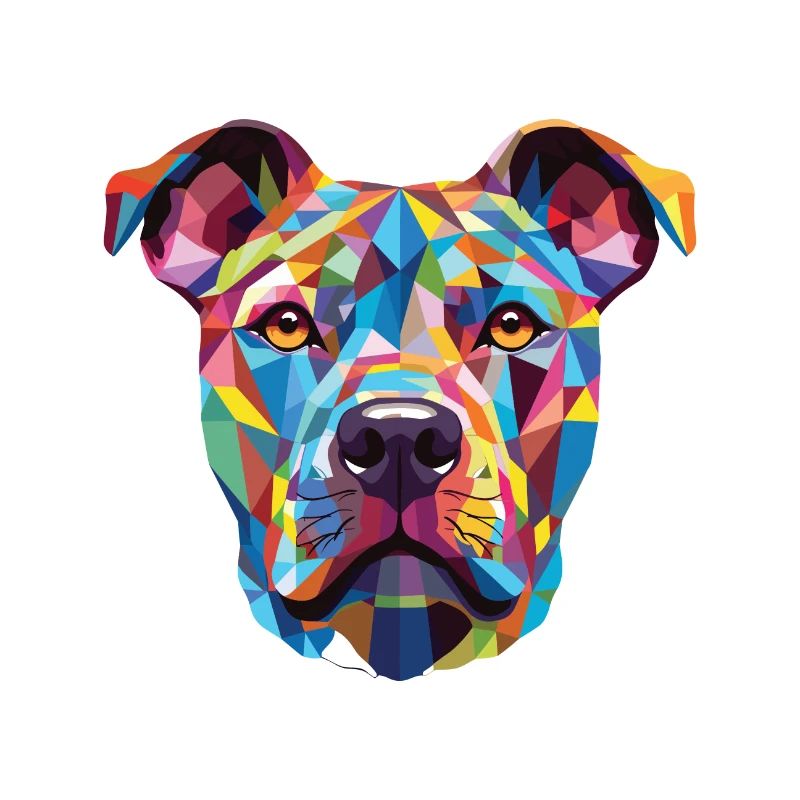 American Pitbull Terrier Hunderasse Aquarell