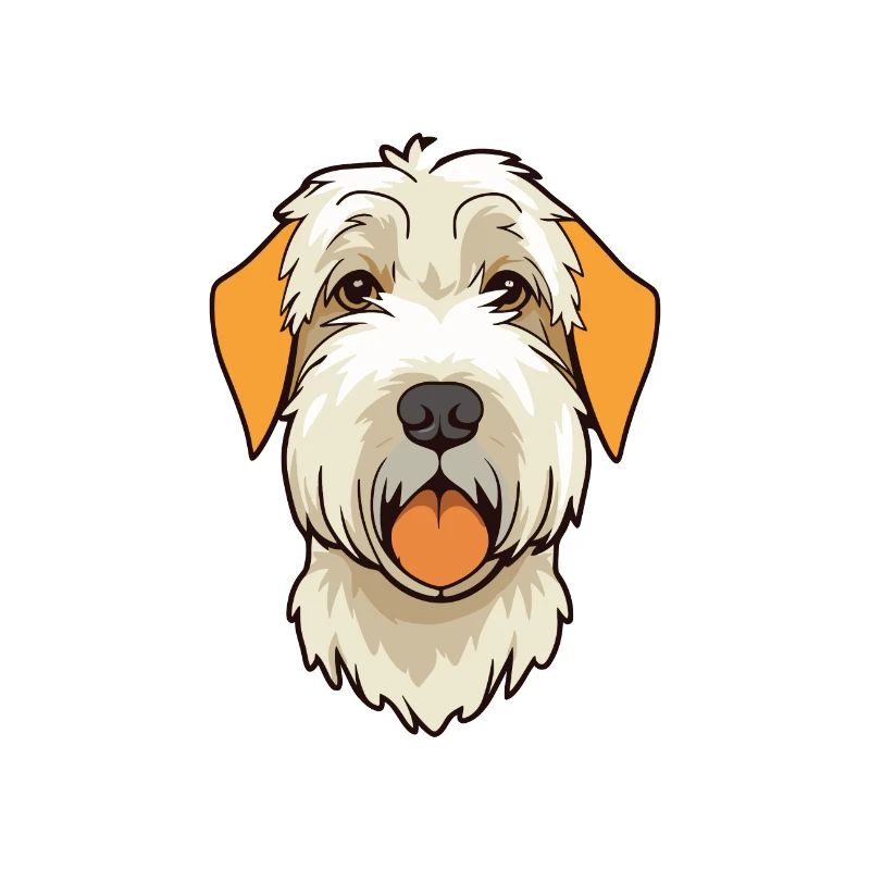 Sealyham Terrier Hunderasse Cartoon Kawaii Illustra