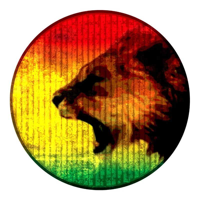 Lion d’Afrique aux couleurs rasta