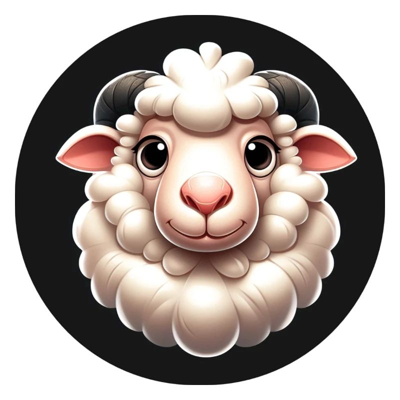 Mouton graphique 3D blanc