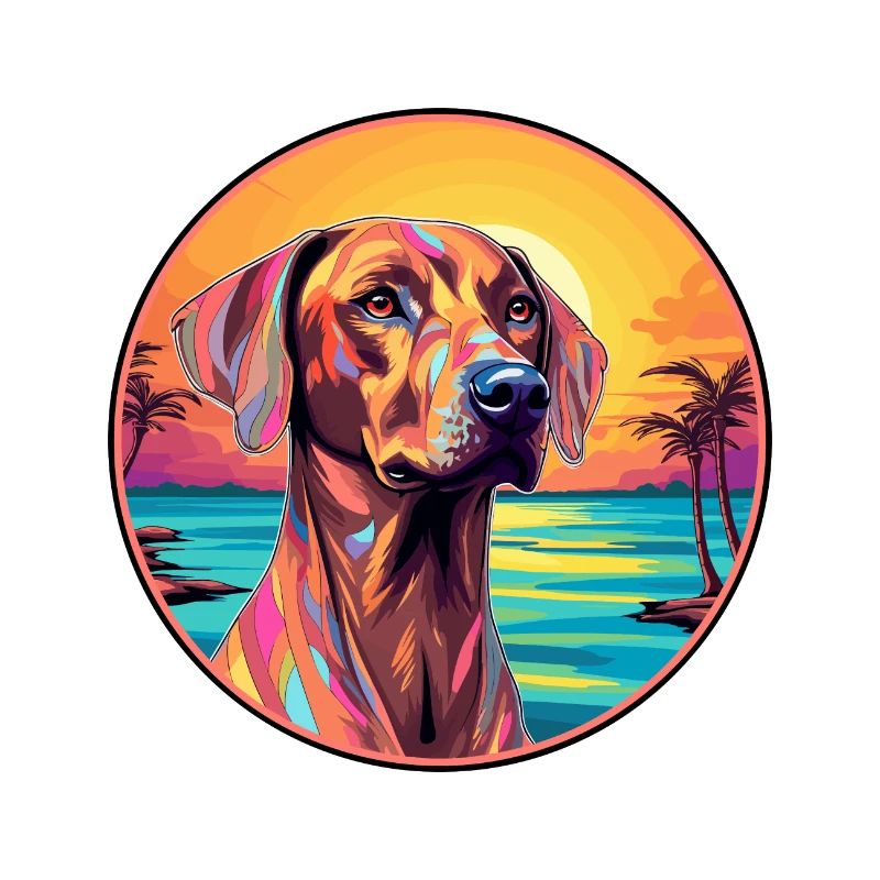 Rhodesian Ridgeback Hunderasse Bunte Karikatur Wat