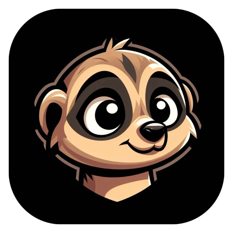 Erdmännchen Kopf im Comic Stil