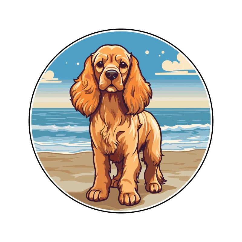 American Cocker Spaniel Hunderasse Cartoon Kawaii