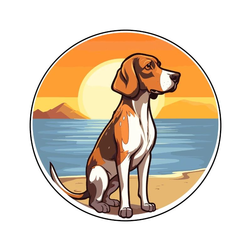 Ariege Pointer Dog Breed Cartoon Kawaii Clipart