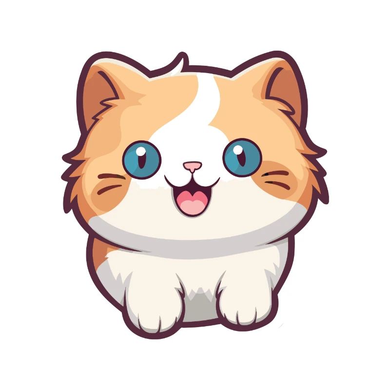 Munchkin chat dessin animé aquarelle illustration