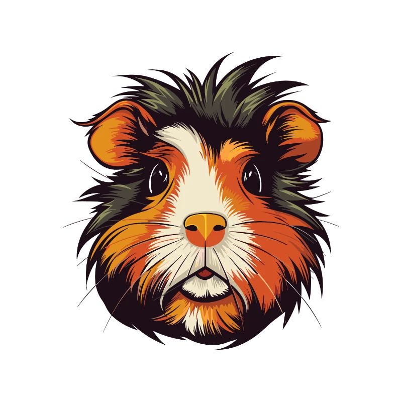 Cochon d’Inde Aquarelle Colorée Dessin Animé Kawaii Anim