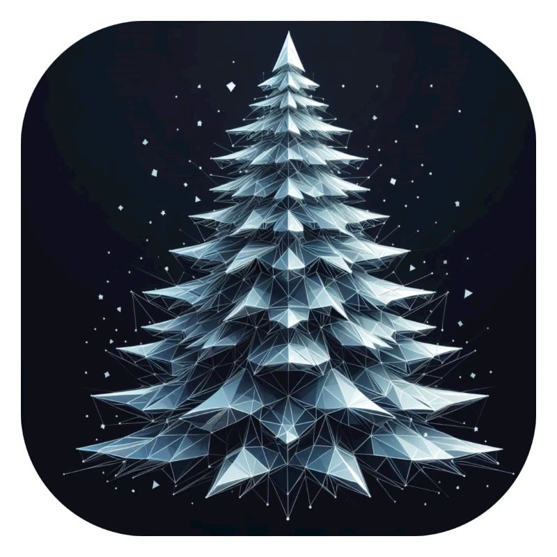 Arbre de Noël Sapin Polygones Vert