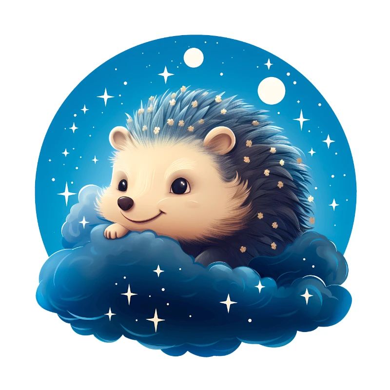 Hérisson mignon la nuit