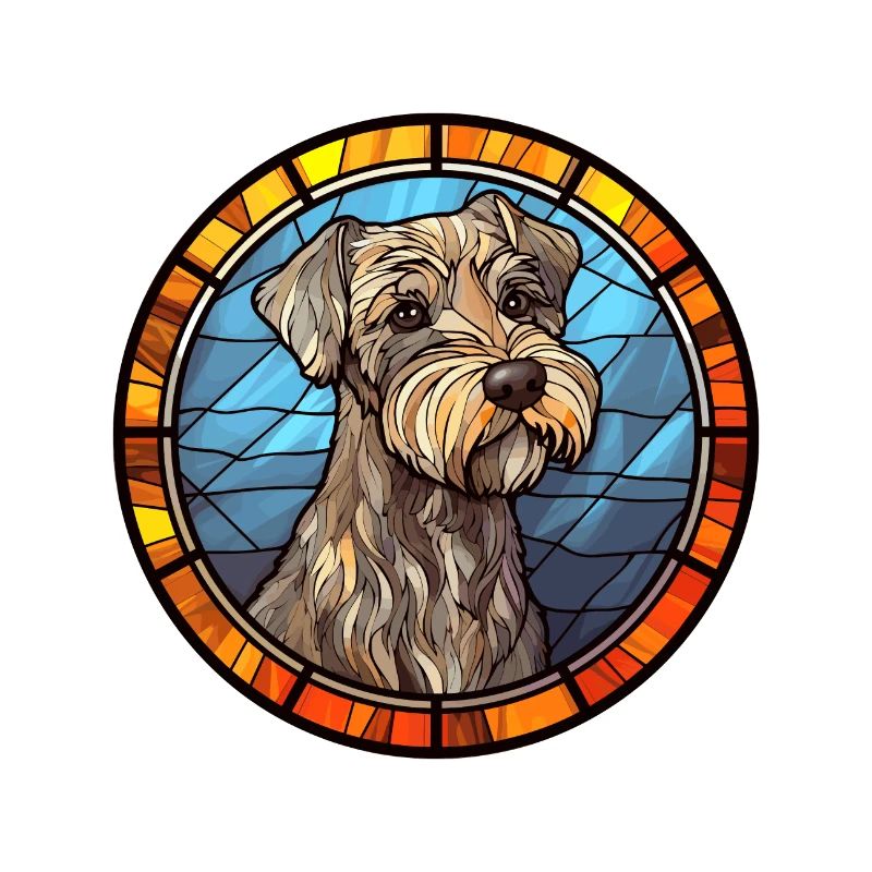 Cesky Terrier chien race vitrail coloré Wat