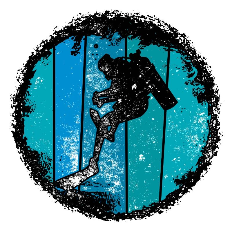 Blaue Gipfel-Silhouette