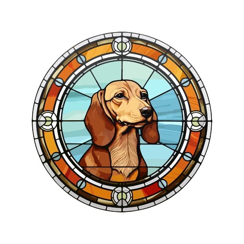 Westphalie Dachsbracke chien race vitrail Co