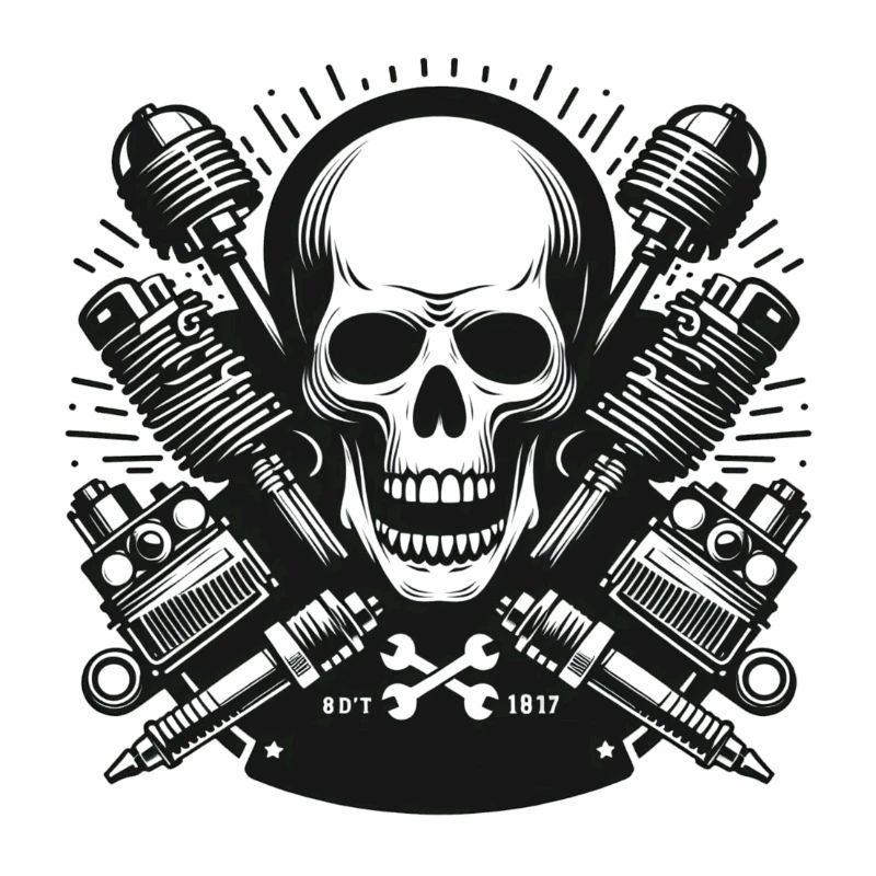Biker Skull Design 3