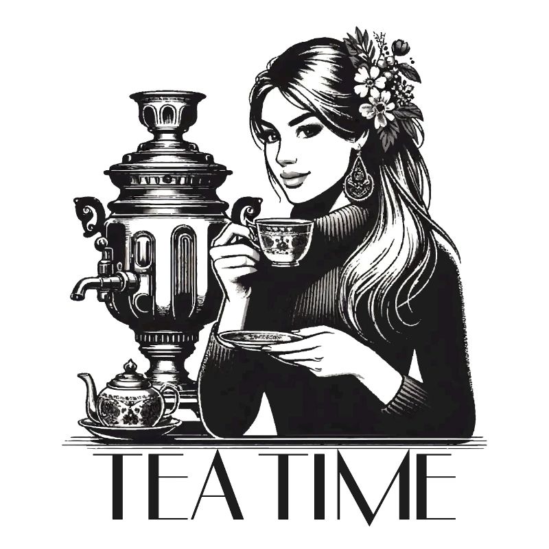 Samowar Teezeit Frau Geschenk