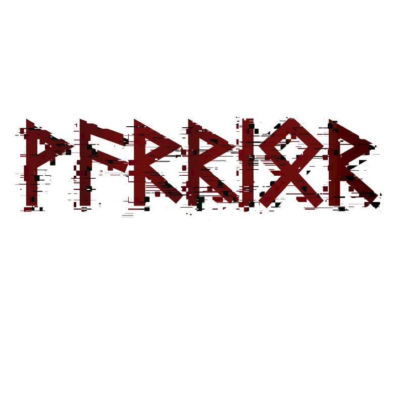 Warrior Lettering Red Runes